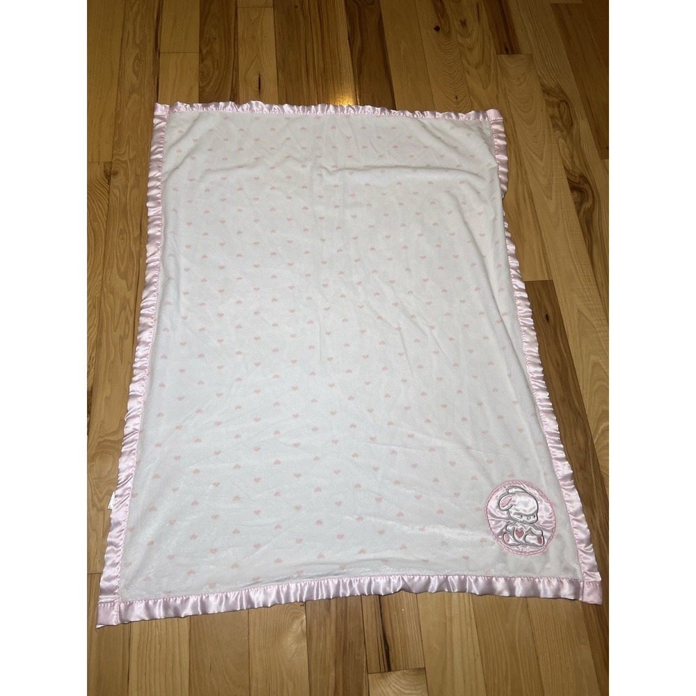Nuby White Pink‎ Bunny Rabbit Security Blanket Lovey